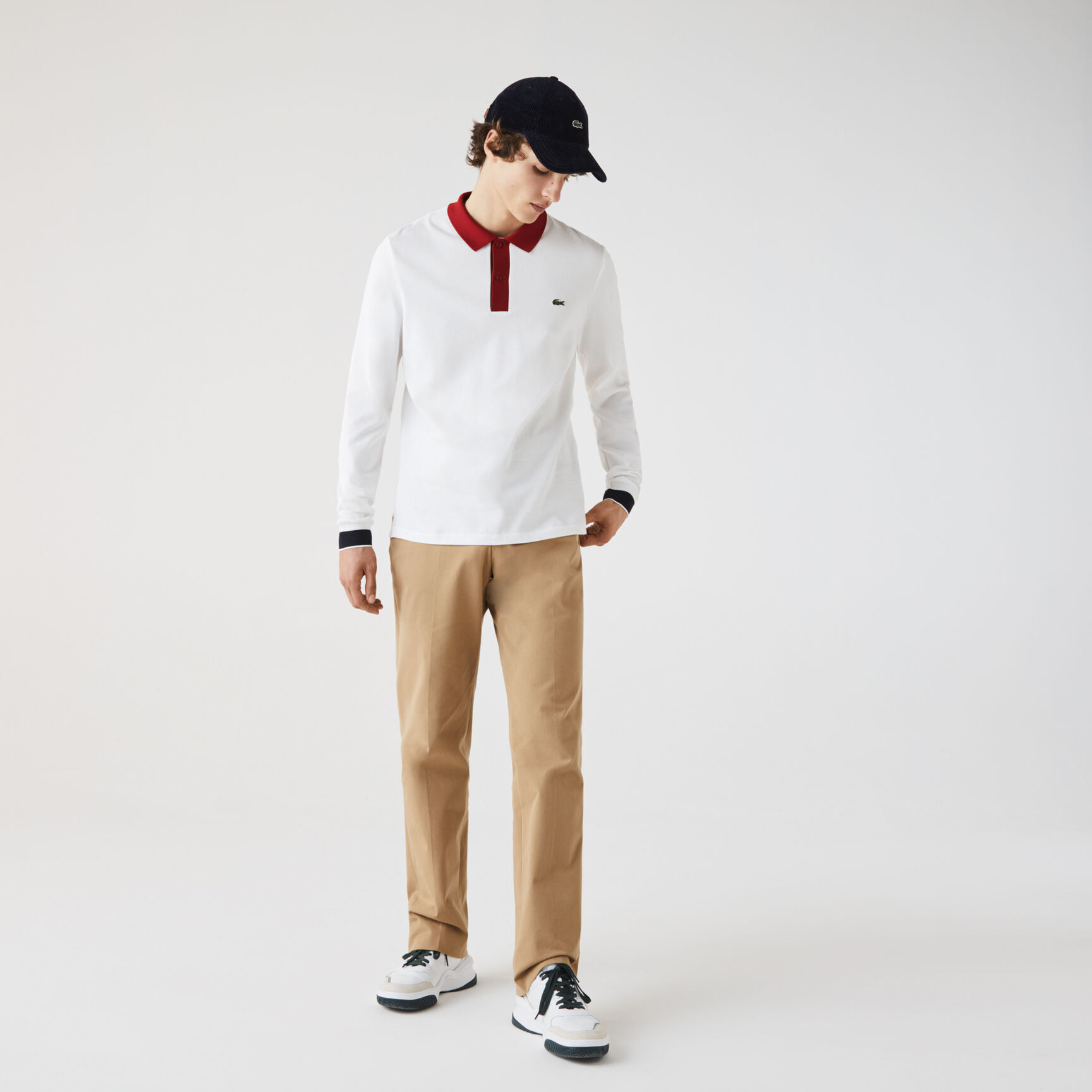 تيشيرت بولو لاكوست بقصة عادية للرجال مجموعة Made in France