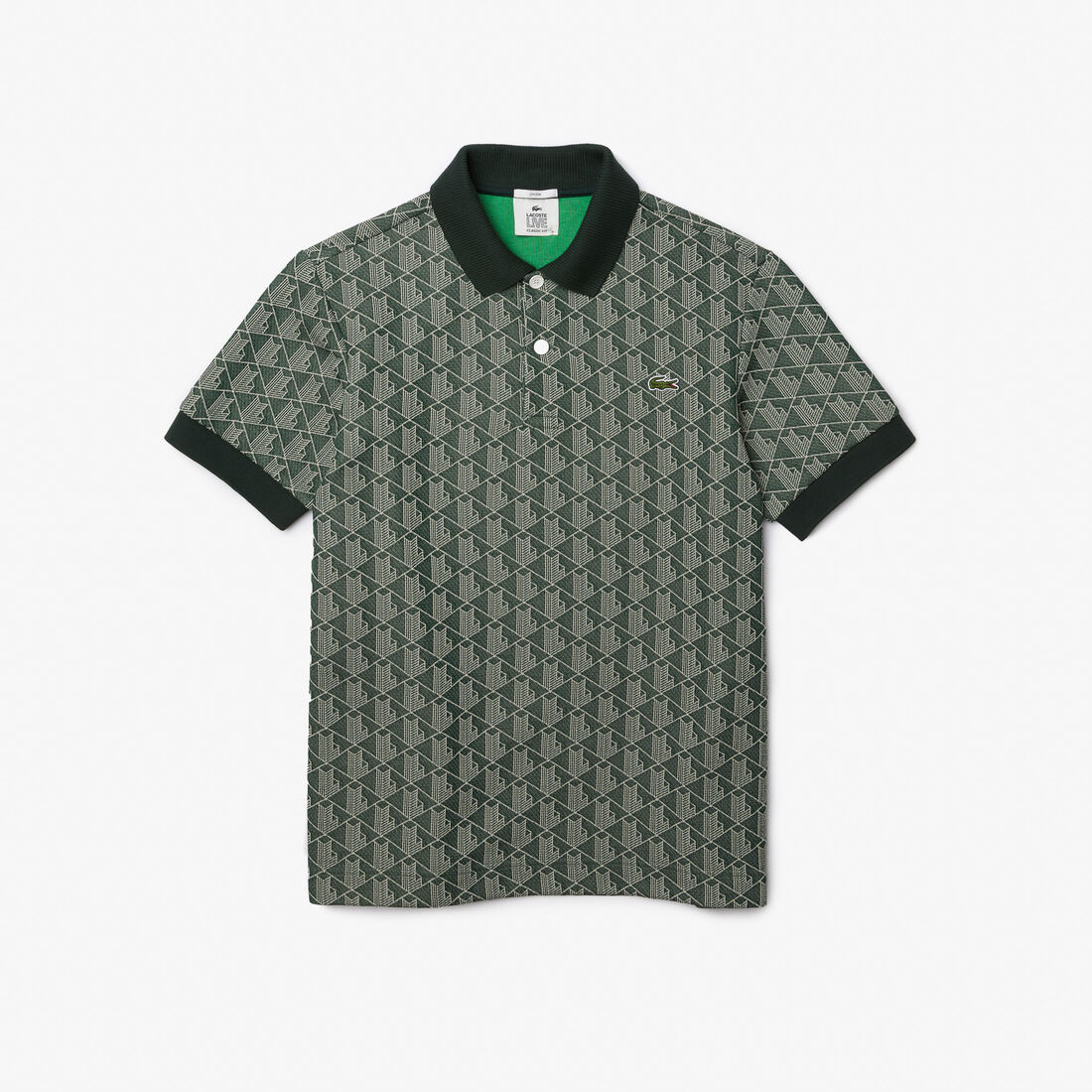 Unisex Lacoste L!VE Classic Fit Monogram Jacquard Polo Shirt