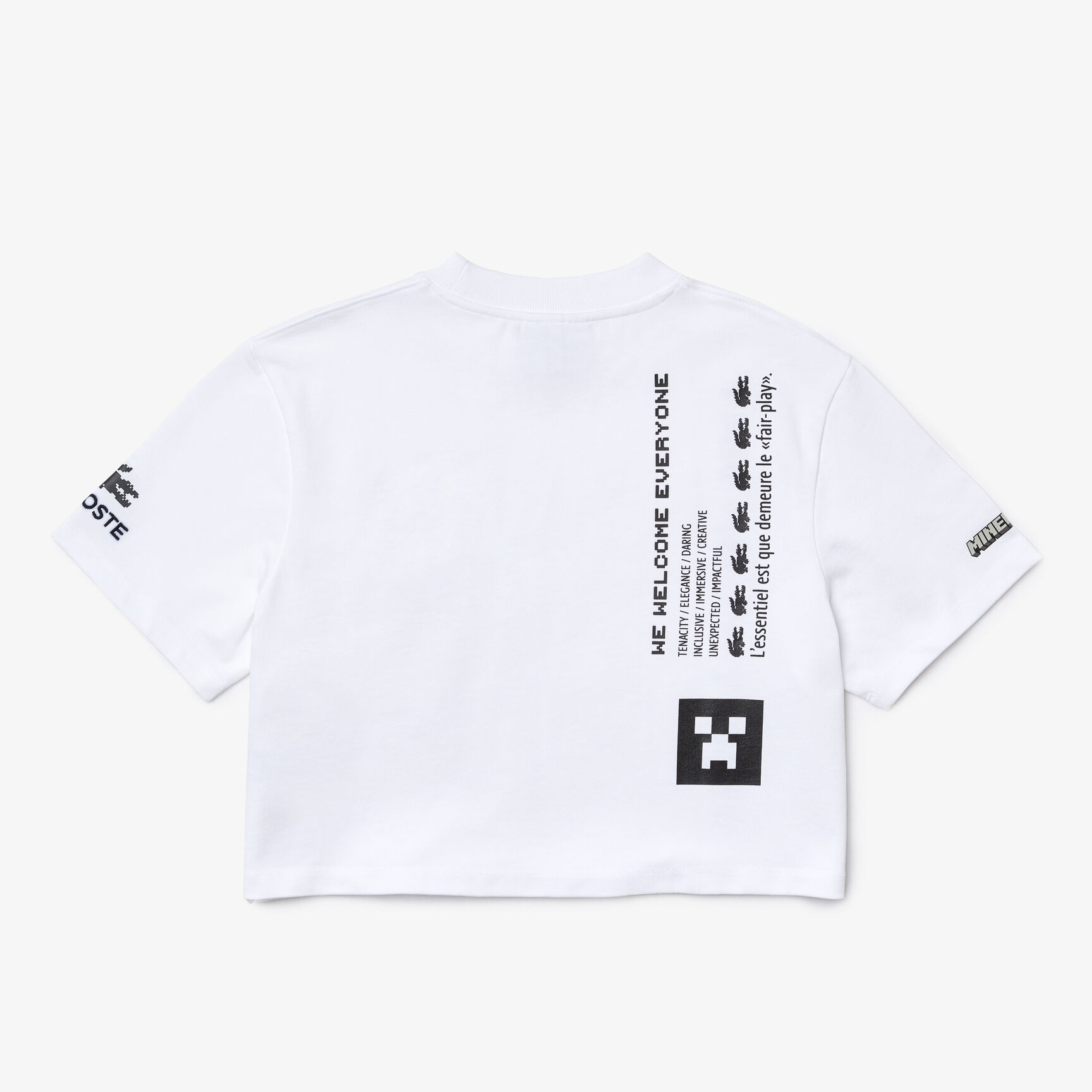 تيشيرت قطن عضوي قصير للنساء مجموعة Lacoste L!VE x Minecraft