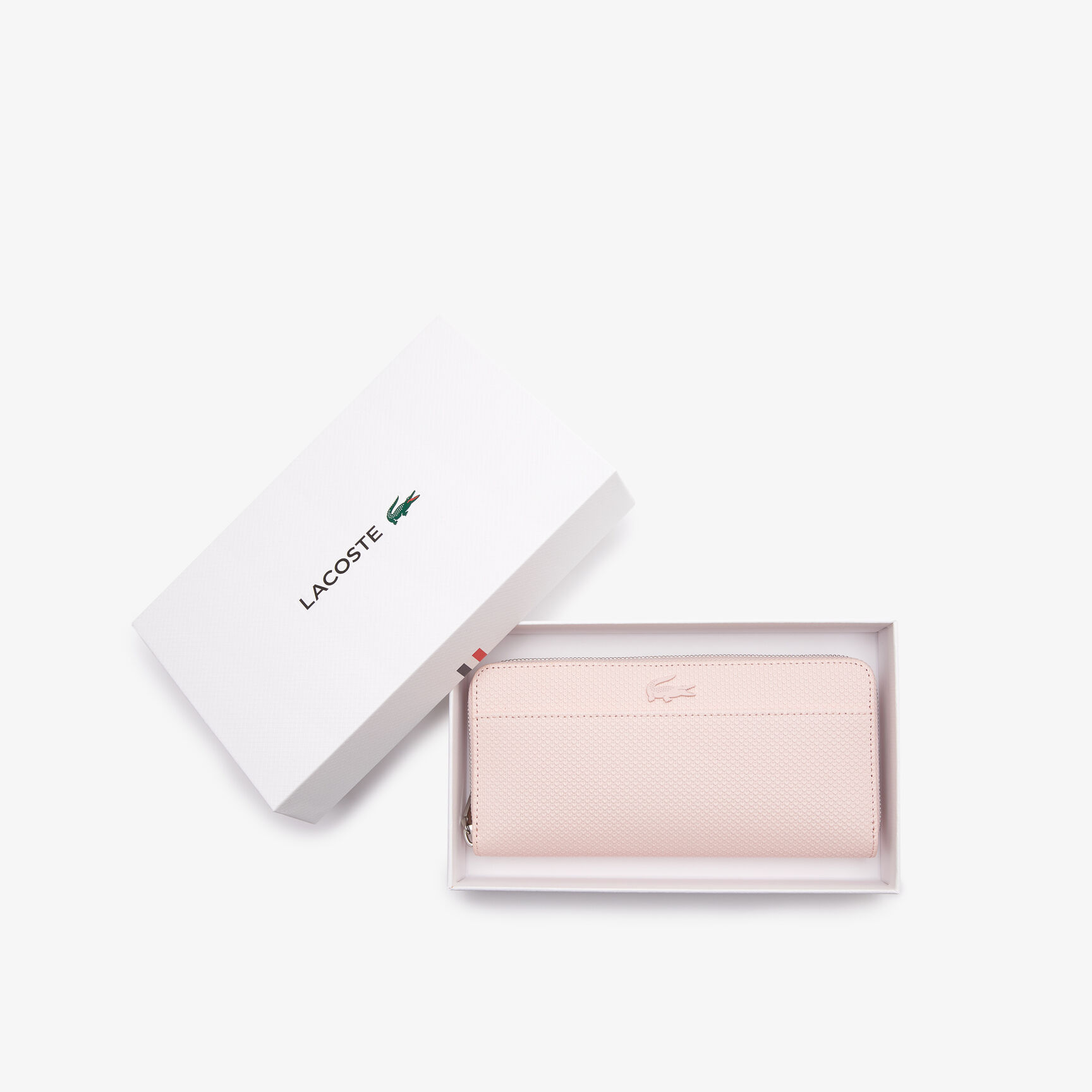 Unisex Chantaco Zipped Embossed Pique Leather Large Wallet