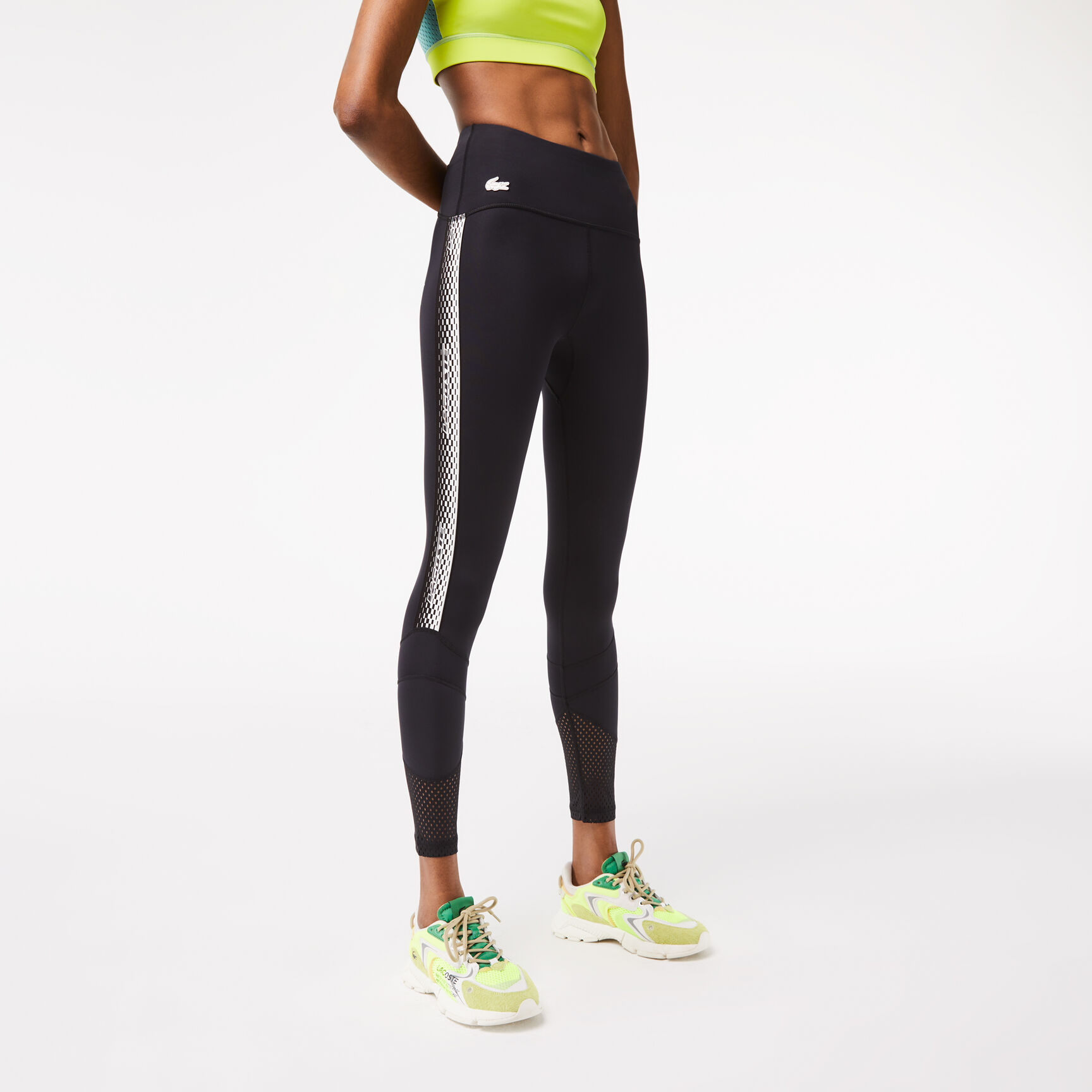 لغينغز مخطط بشعار الماركة للنساء مجموعة Lacoste Sport لغينغز مخطط بشعار الماركة للنساء مجموعة Lacoste Sport