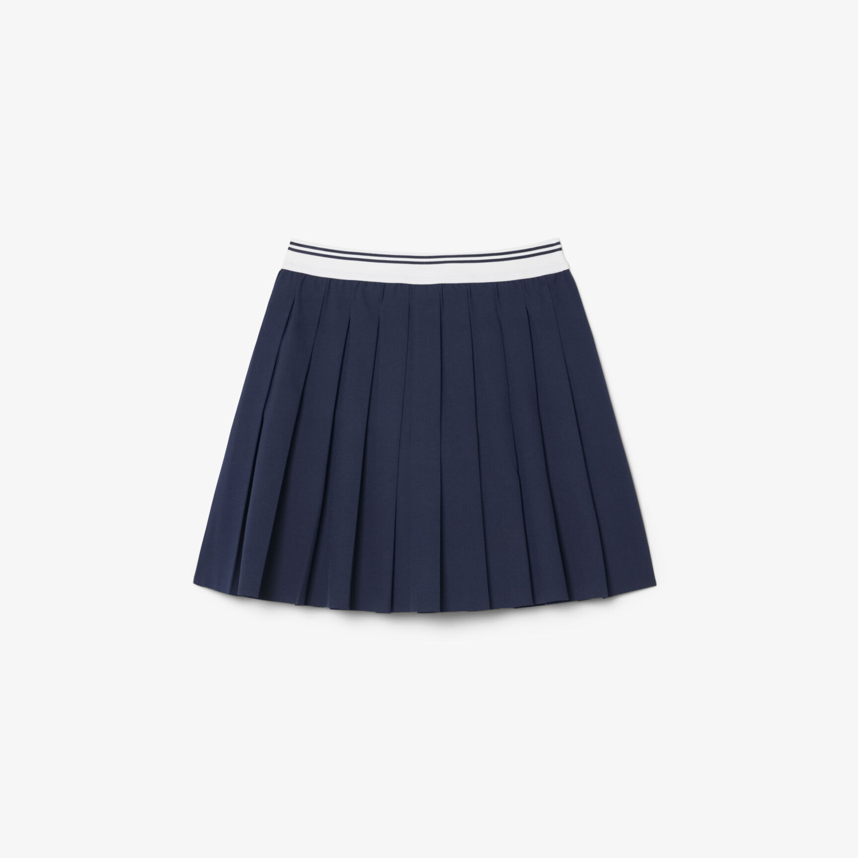 Oxford Cotton Pleated Skirt