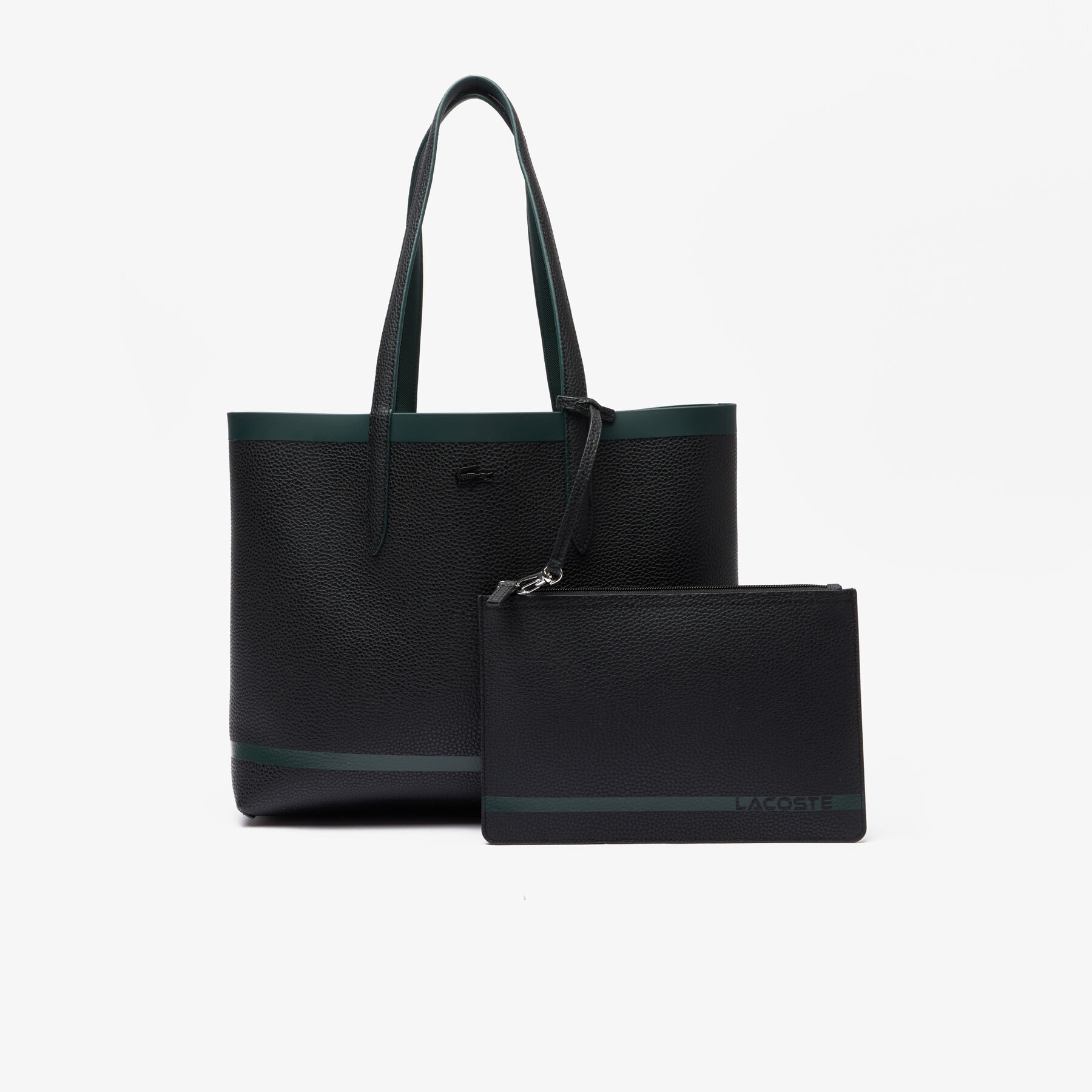 lacoste reversible all over print tote