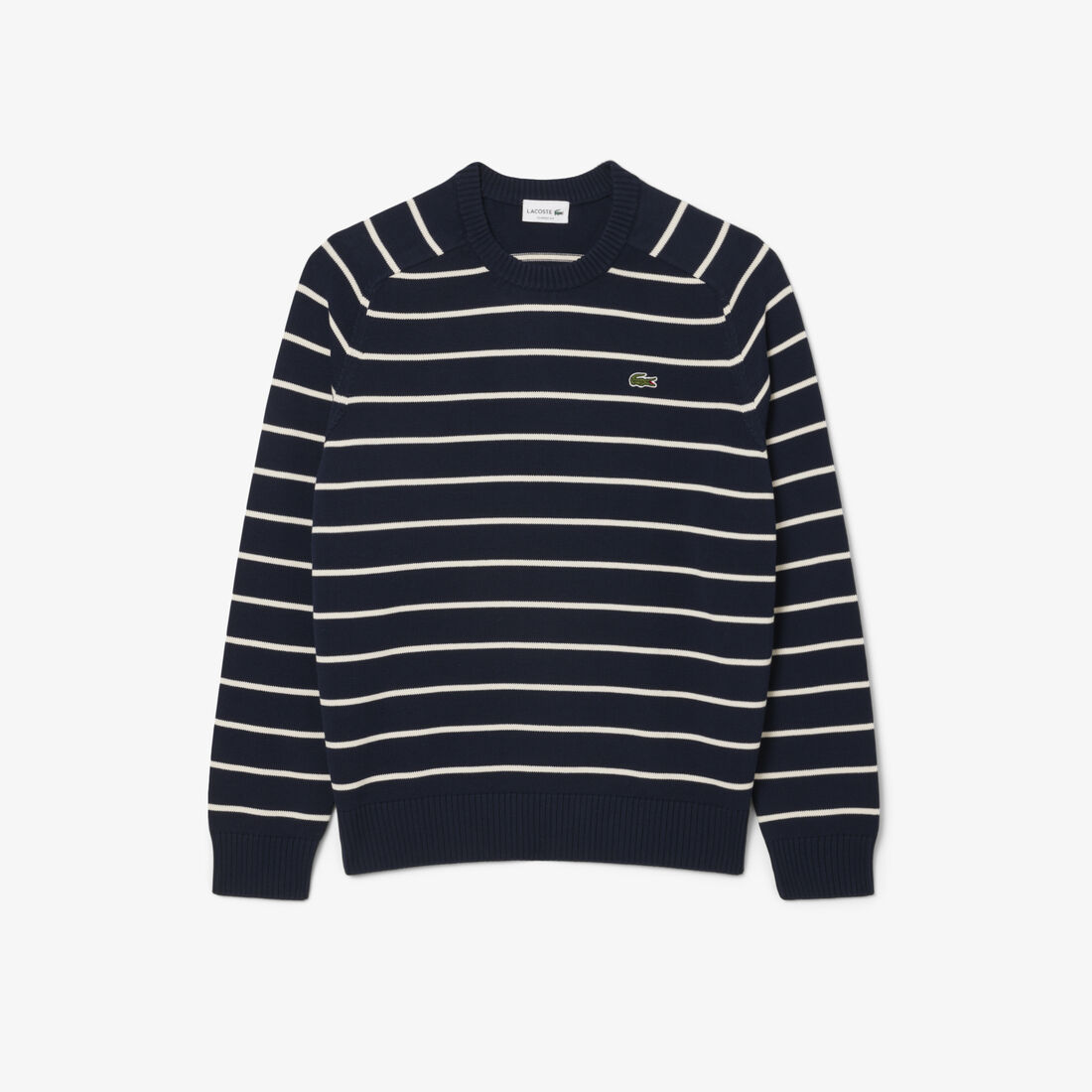 Striped Cotton Crew Neck Sweater