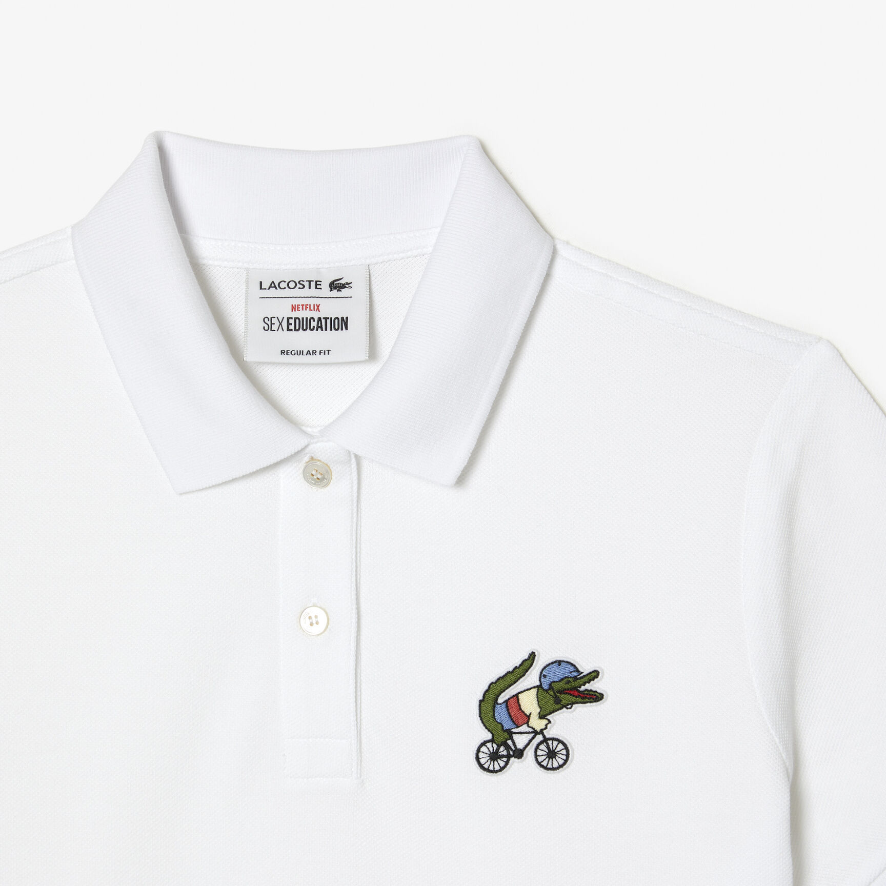 Women's Lacoste x Netflix Crocodile Show Print Polo Shirt