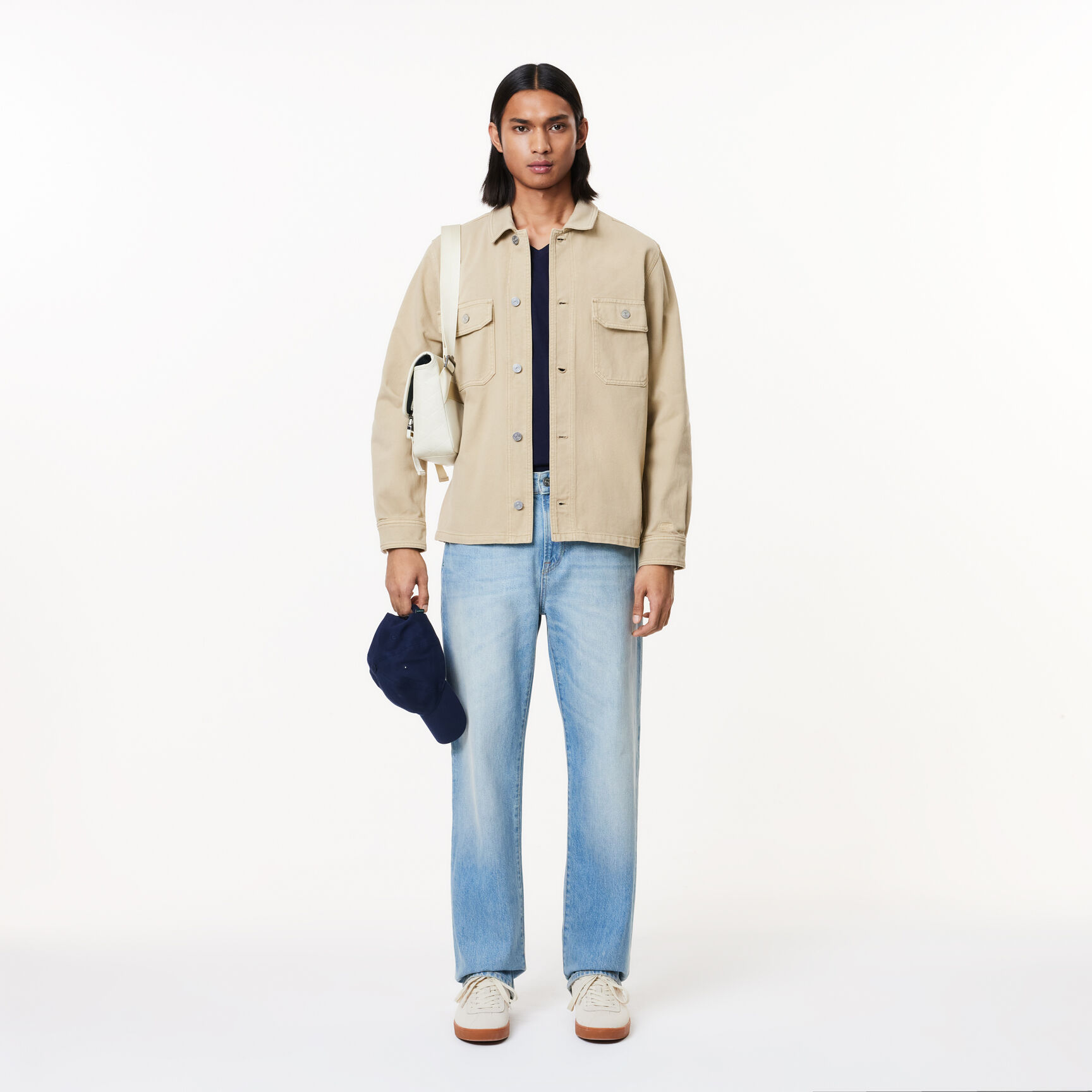 تيشيرت قطن بفتحة رقبة حرف V للرجال