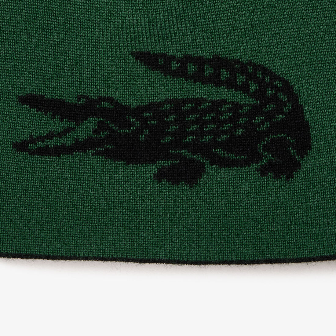 Unisex Lacoste Contrast Crocodile Reversible Beanie Unisex Lacoste Contrast Crocodile Reversible Beanie