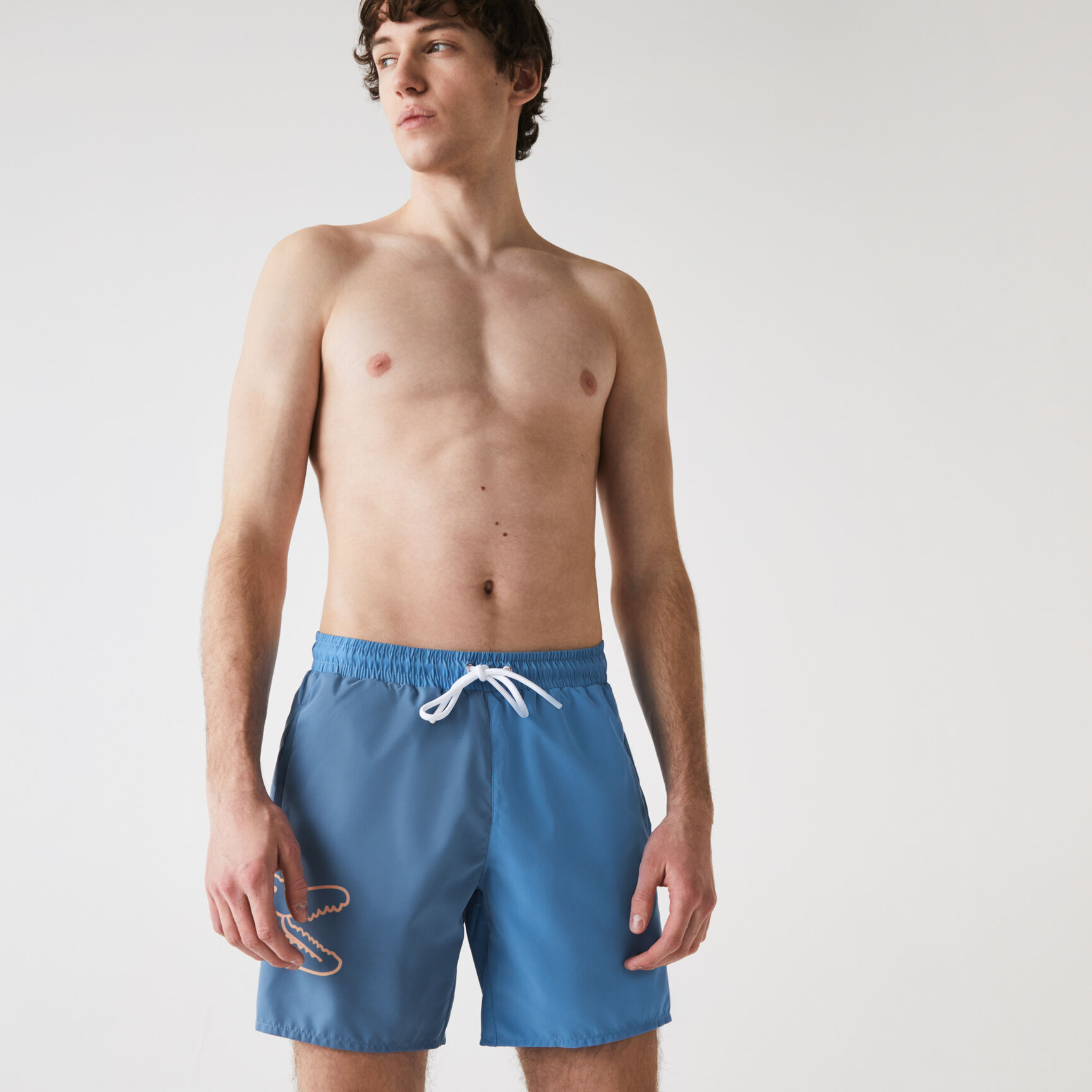 Men&rsquo;s Bicolor Crocodile Print Swimming Trunks