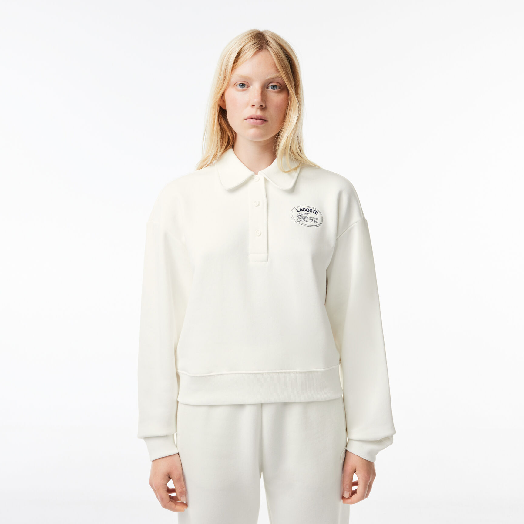 Lacoste Embroidered Polo Neck Jogger Sweatshirt Lacoste Embroidered Polo Neck Jogger Sweatshirt