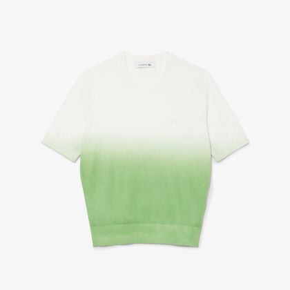 Short Sleeved Ombre Effect Sweater