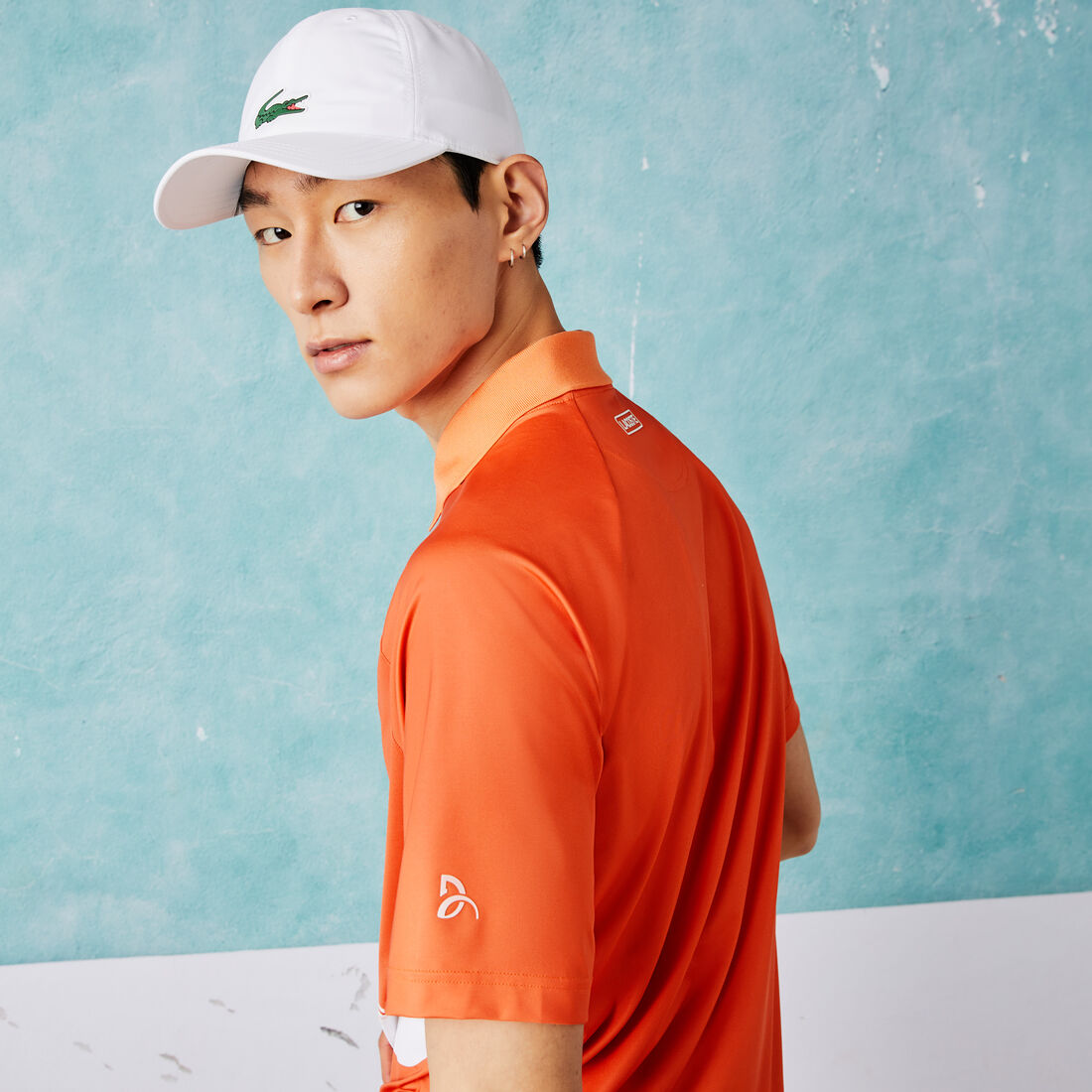 Men's Lacoste SPORT x Novak Djokovic Print Stretch Polo Shirt Men's Lacoste SPORT x Novak Djokovic Print Stretch Polo Shirt
