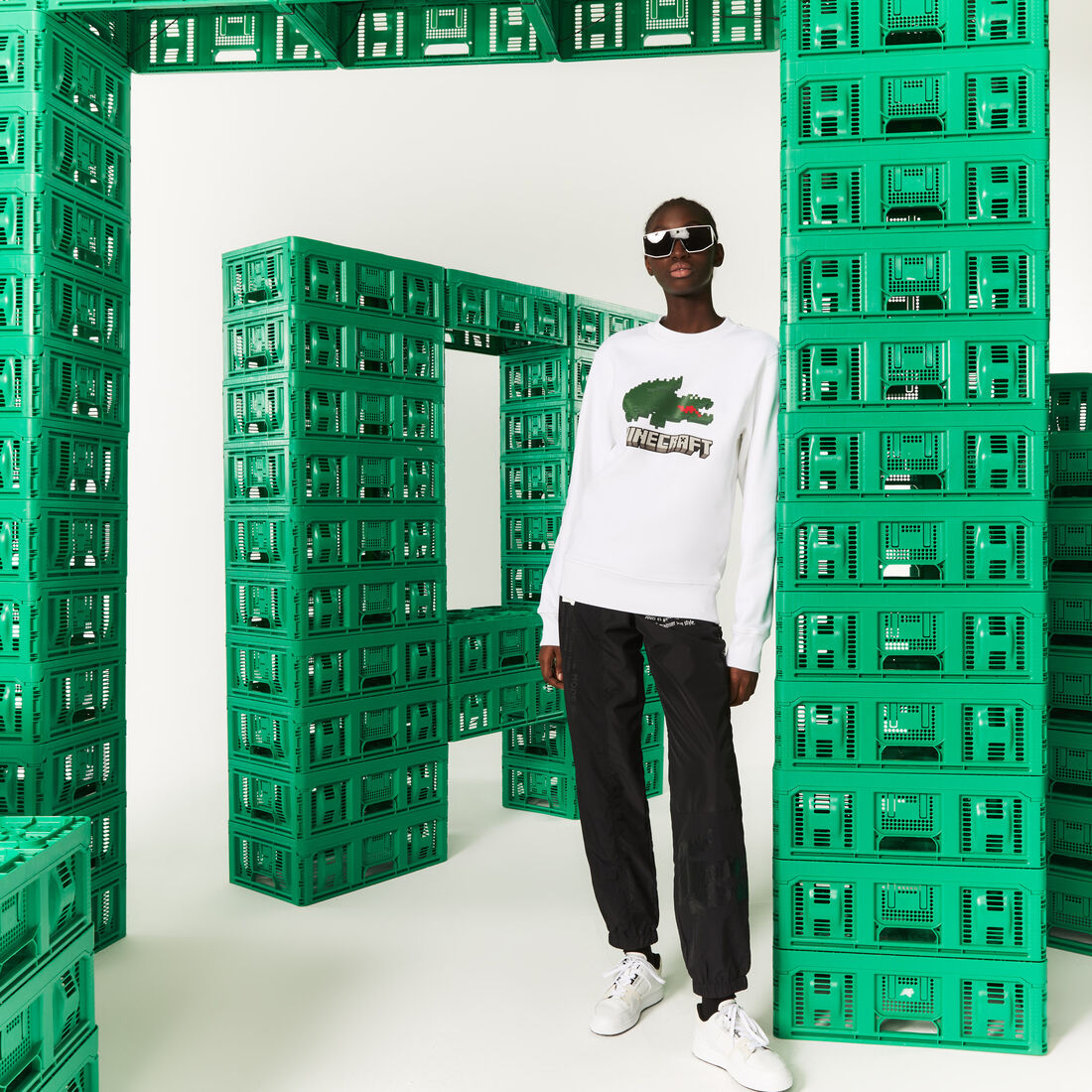 سويت شيرت صوف عضوي للجنسين مجموعة Lacoste x Minecraft سويت شيرت صوف عضوي للجنسين مجموعة Lacoste x Minecraft