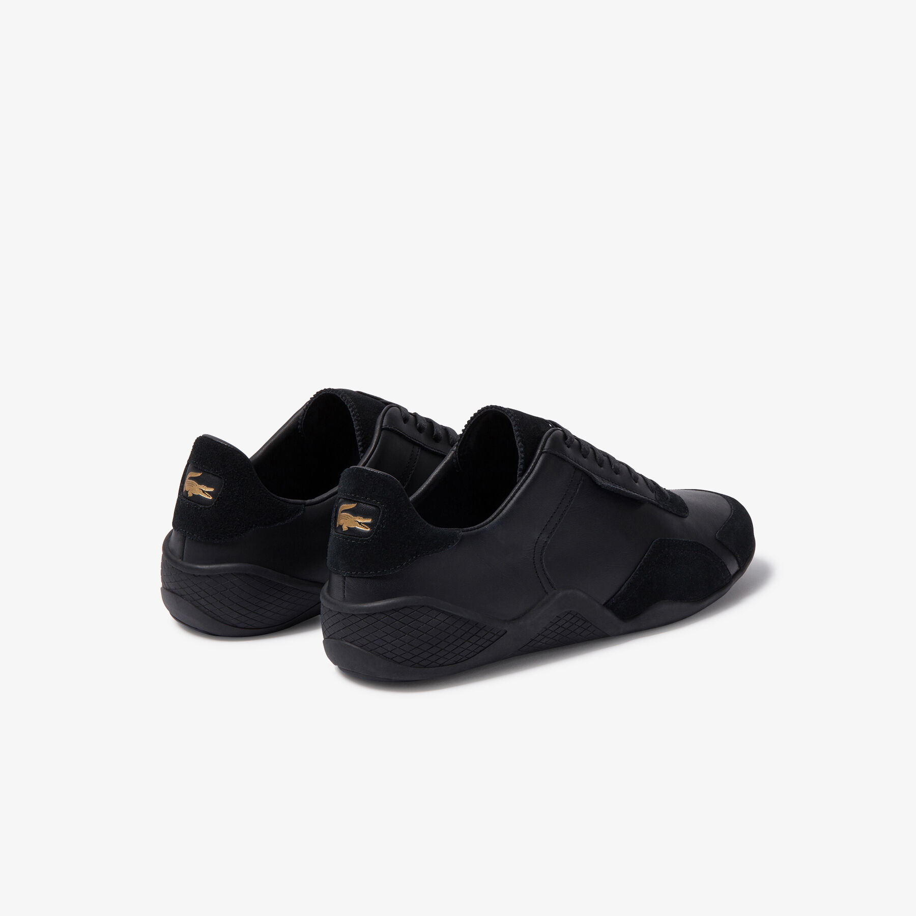 lacoste men s hapona leather and suede sneakers