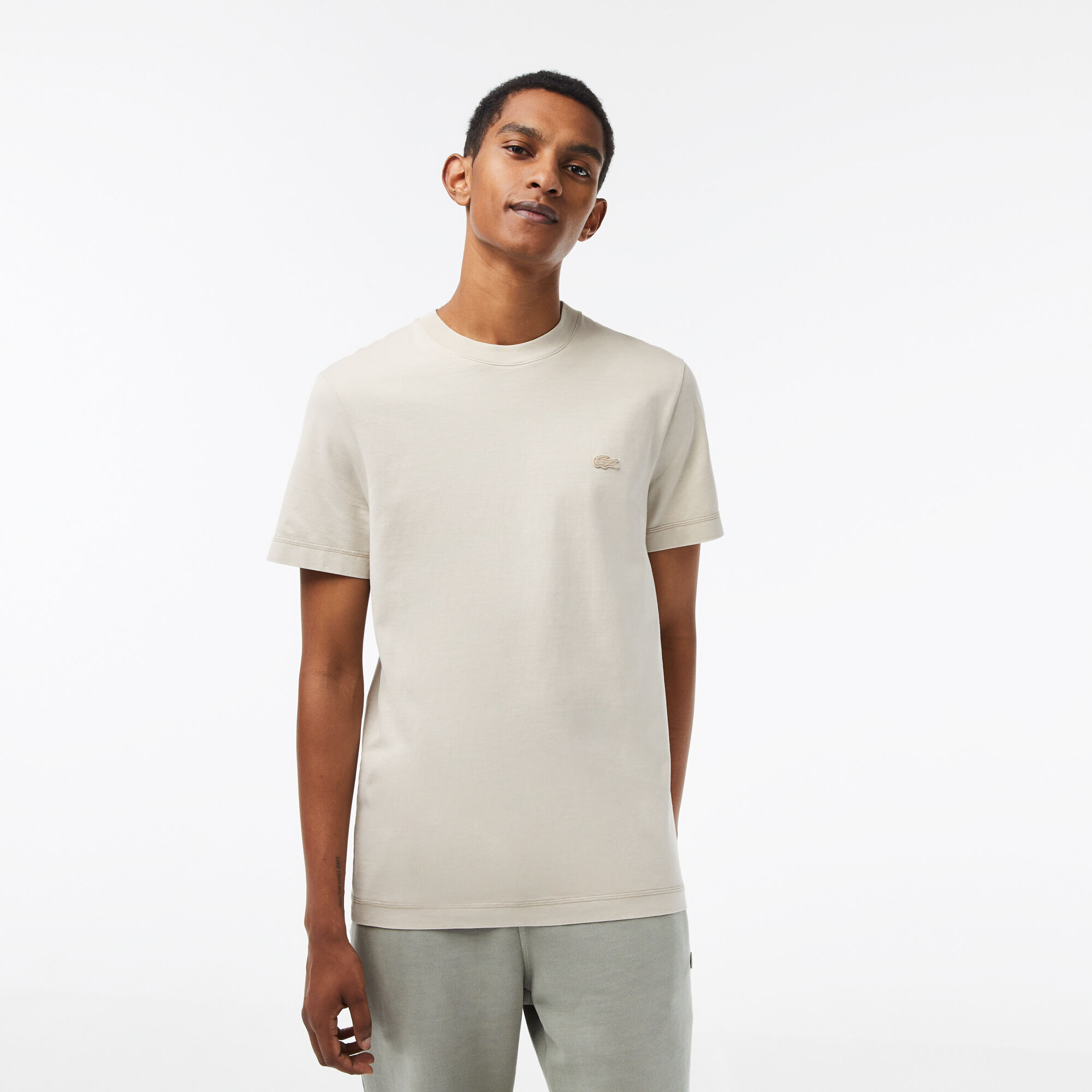 Buy Men s Lacoste Plain Organic Cotton T shirt Lacoste QA