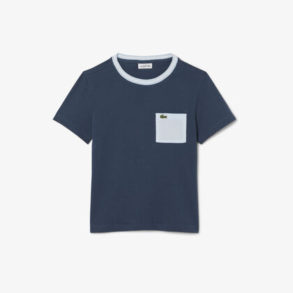 Contrast Print Cotton T-shirt