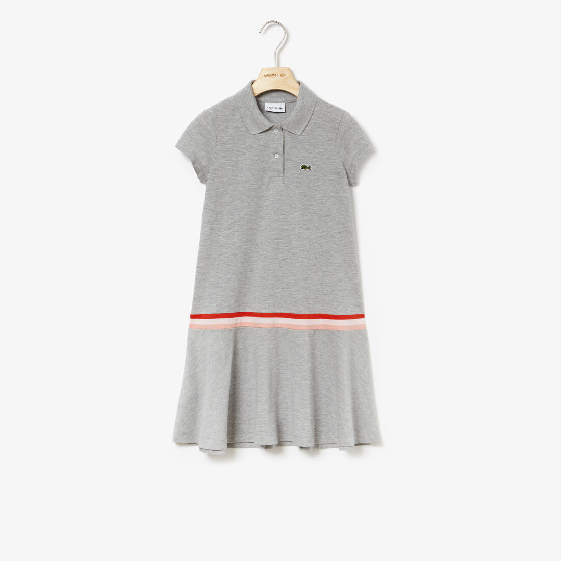 Girls' Pleated Cotton Petit Piqué Polo Dress Girls' Pleated Cotton Petit Piqué Polo Dress