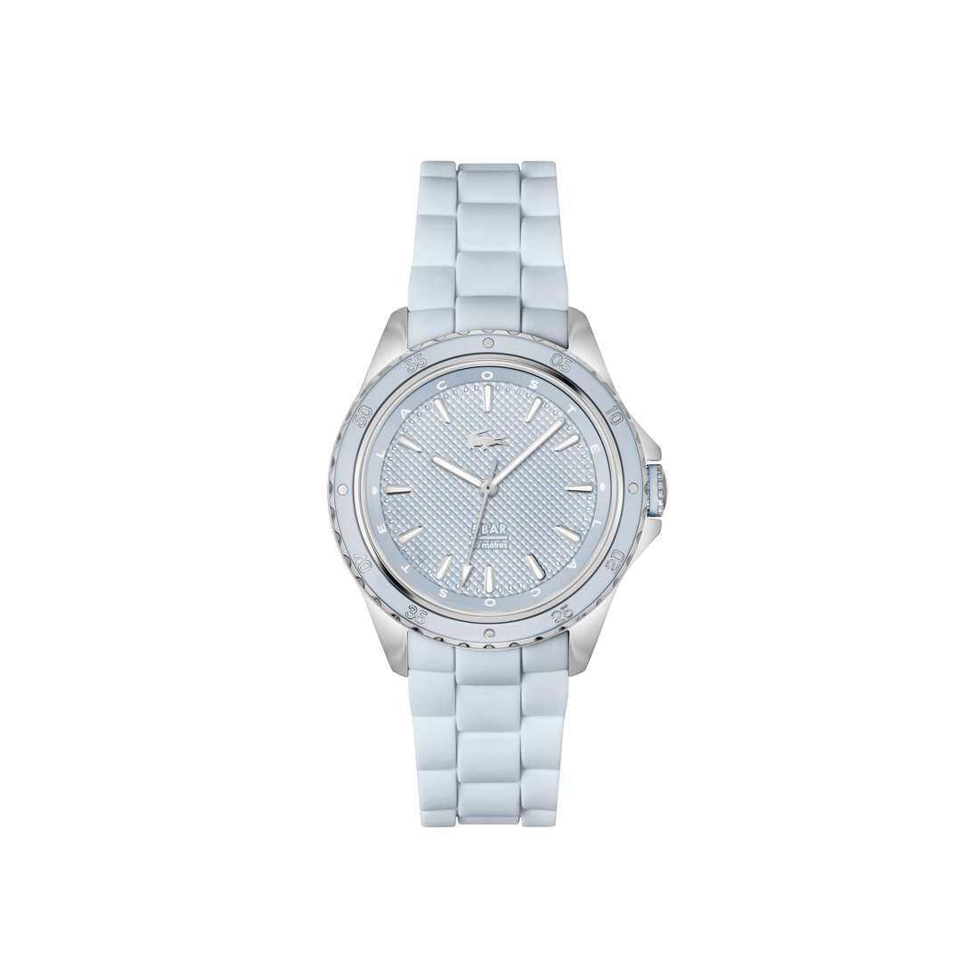 ساعة كوارتز نسائية بسوار من السيليكون بثلاث عقارب