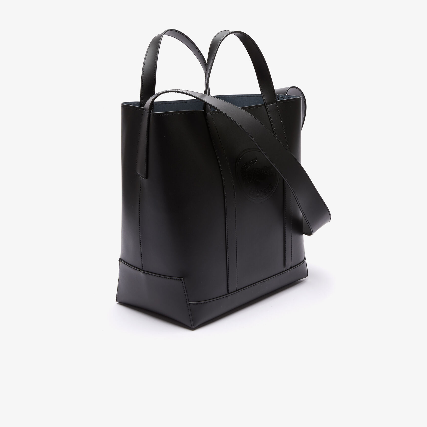 حقيبة تسوق نسائية جلدية بشارة منقوشة L-Tote