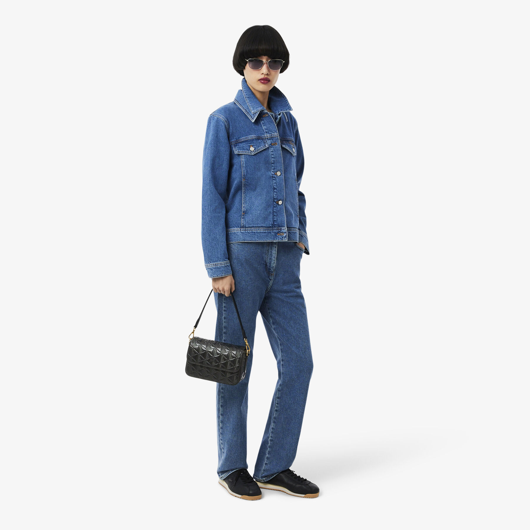 Maheki Embossed Leather Shoulder Bag