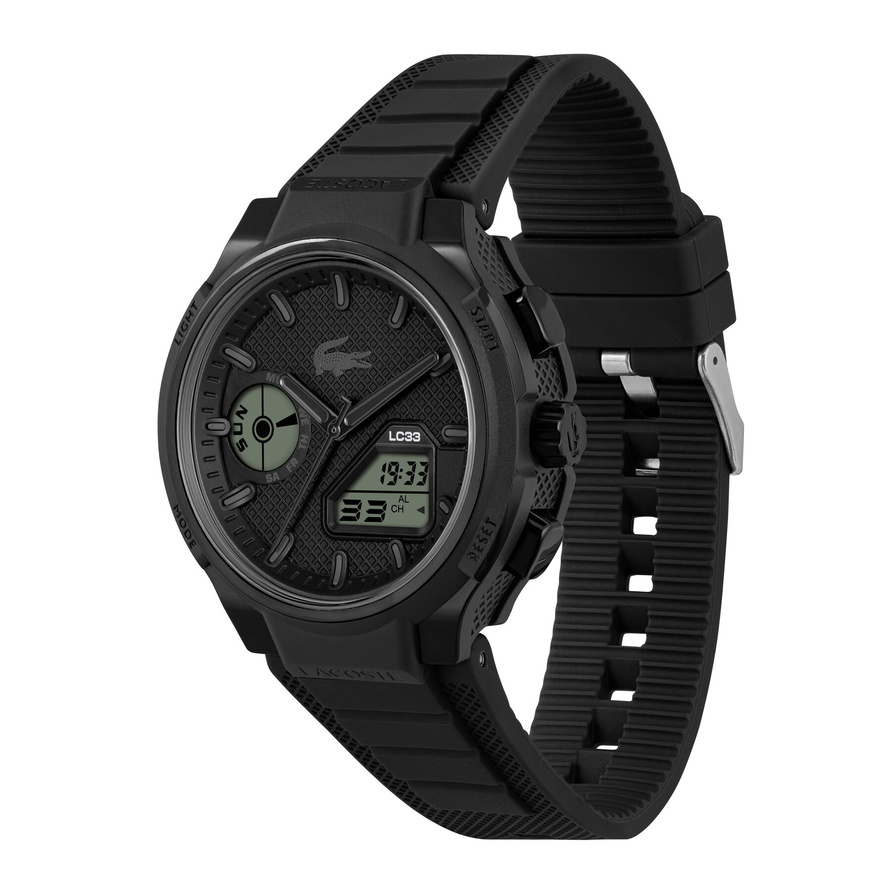 lacoste mens black dial watch