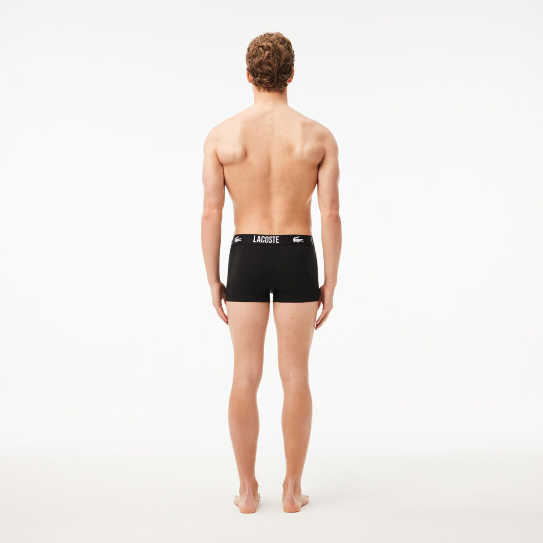 Men's Lacoste Branded Jersey Trunk Three-Pack Men's Lacoste Branded Jersey Trunk Three-Pack