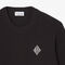 lacoste pearl rib knit badge accent sweater
