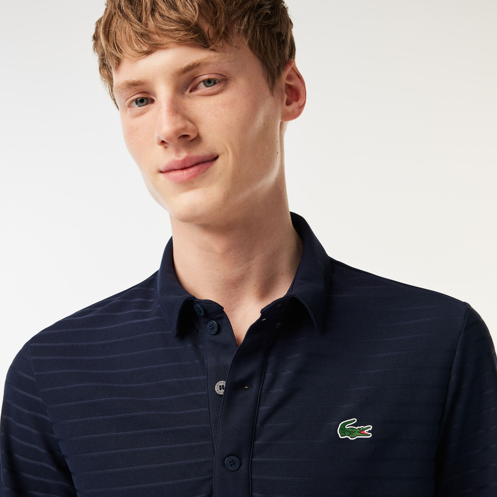 Men's Lacoste SPORT Textured Breathable Golf Polo Shirt Men's Lacoste SPORT Textured Breathable Golf Polo Shirt