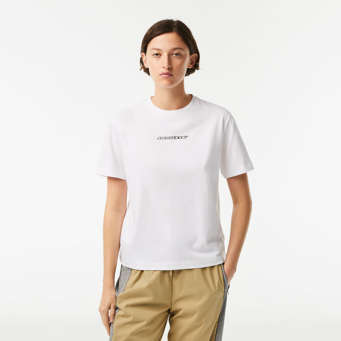 Women's Lacoste Jersey Contrast Print T-shirt