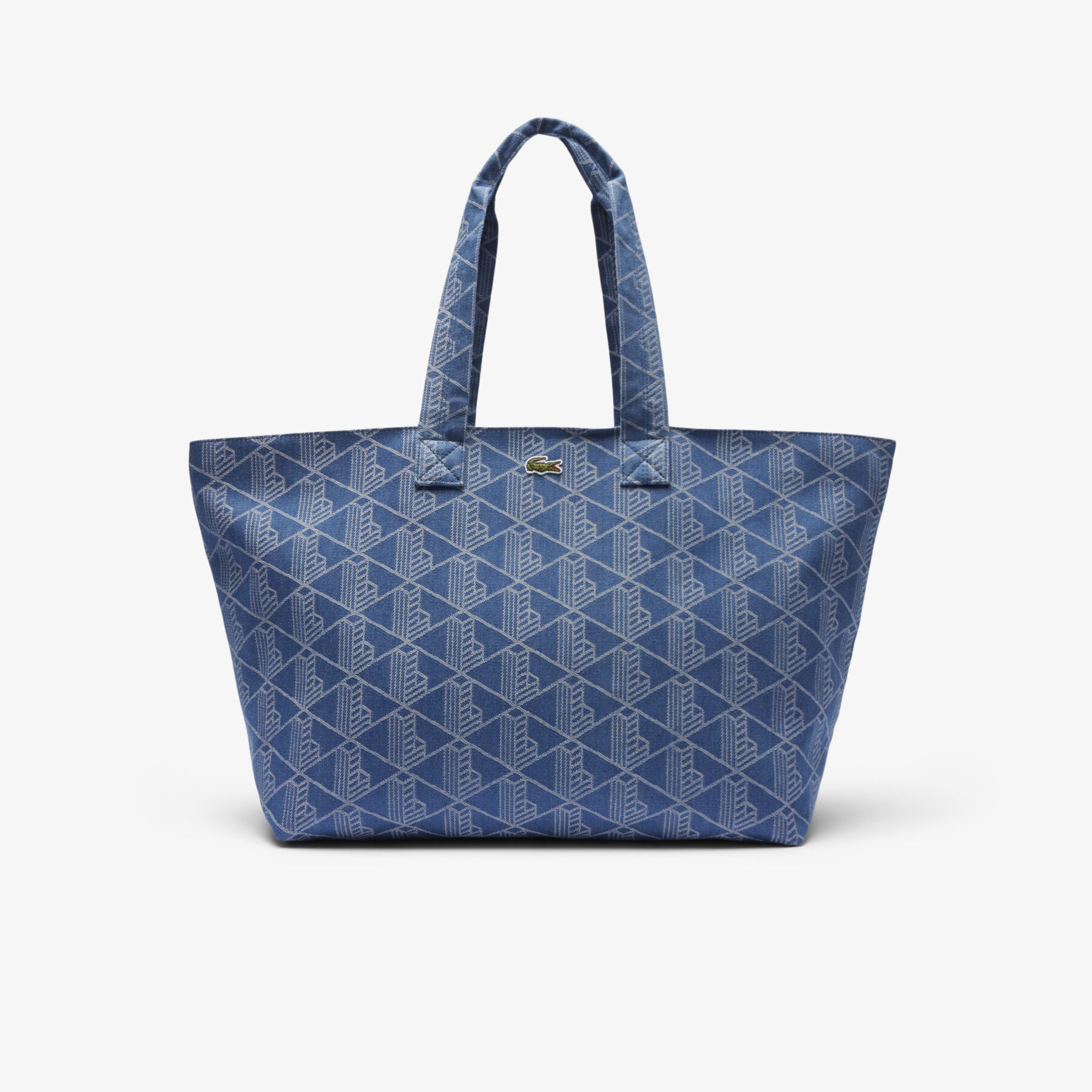 lacoste xxl summer pack jacquard motif tote