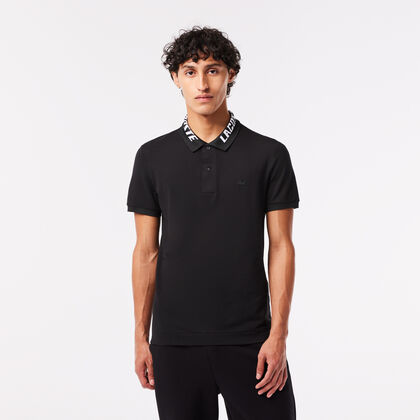 Men's Lacoste Branded Slim Fit Stretch Pique Polo