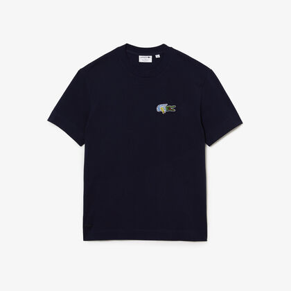 Men's Lacoste Holiday Relaxed Fit Comic Effect Badge T-shirt