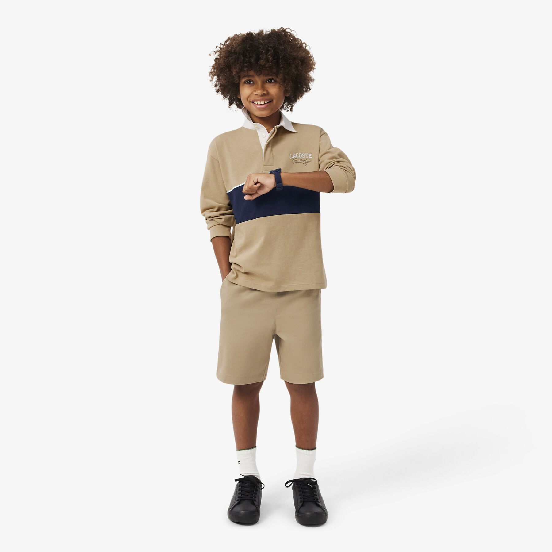 Long Sleeved Striped Rugby Polo Shirt lacoste long sleeved striped rugby polo shirt