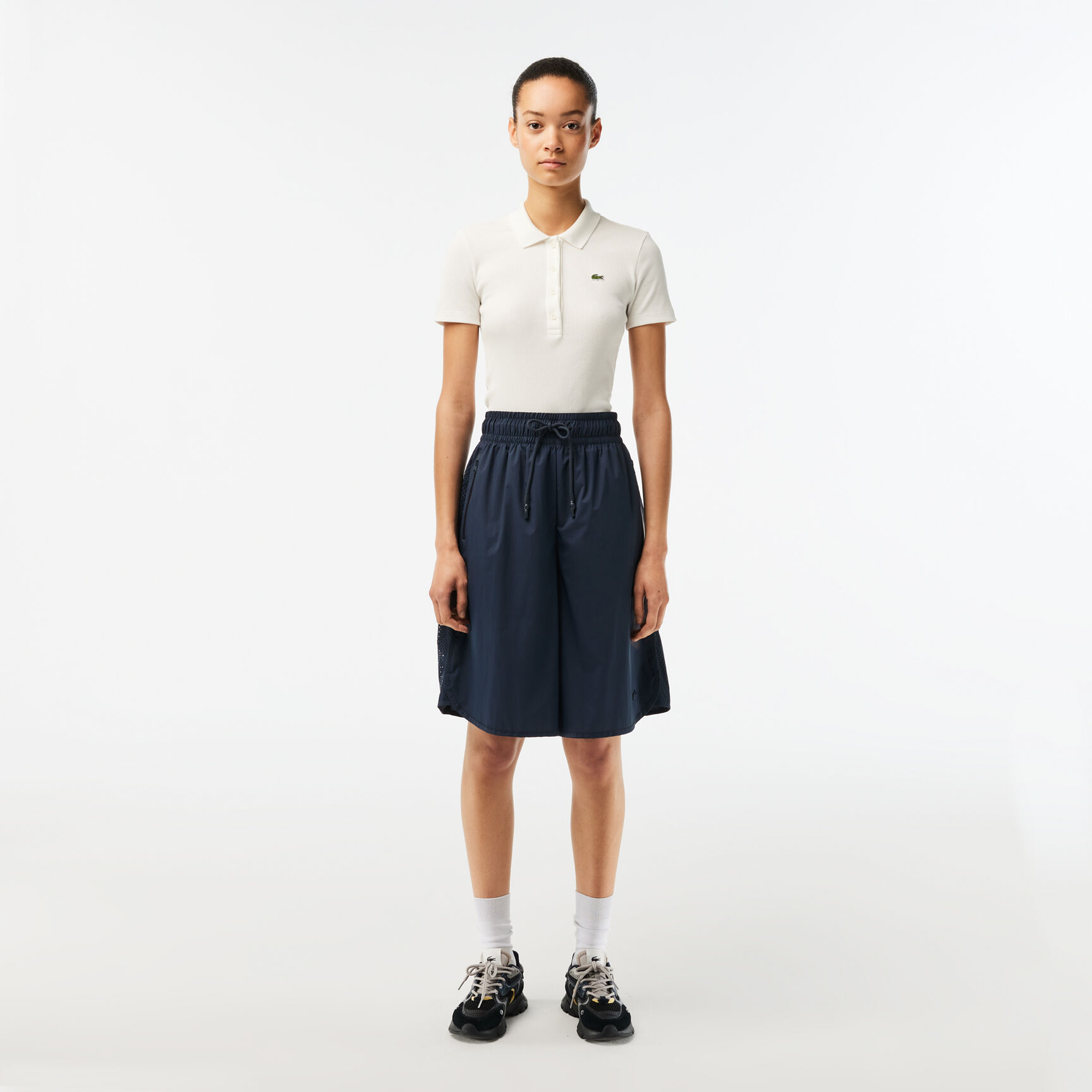 Women's Lacoste Two-Tone Taffeta Bermuda Shorts Women's Lacoste Two-Tone Taffeta Bermuda Shorts