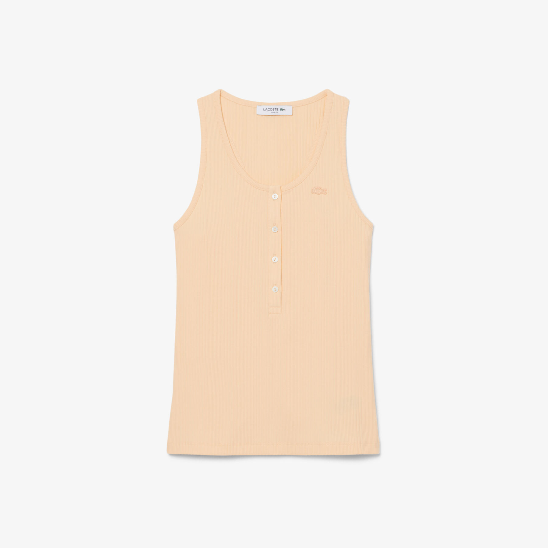 Slim Fit Ribbed Cotton Tank Top lacoste slim fit ribbed cotton tank top