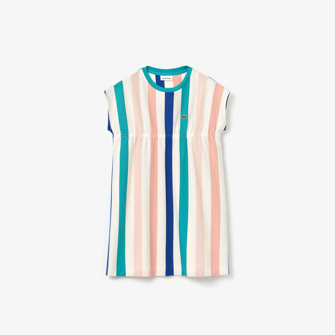 Girls' Striped Print Cotton Piqué Dress Girls' Striped Print Cotton Piqué Dress