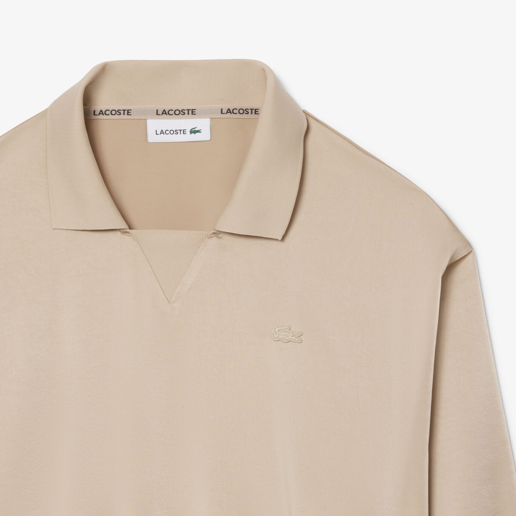 Relaxed Fit Satin Polo Shirt