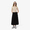 lacoste long pleated elasticated waist skirt