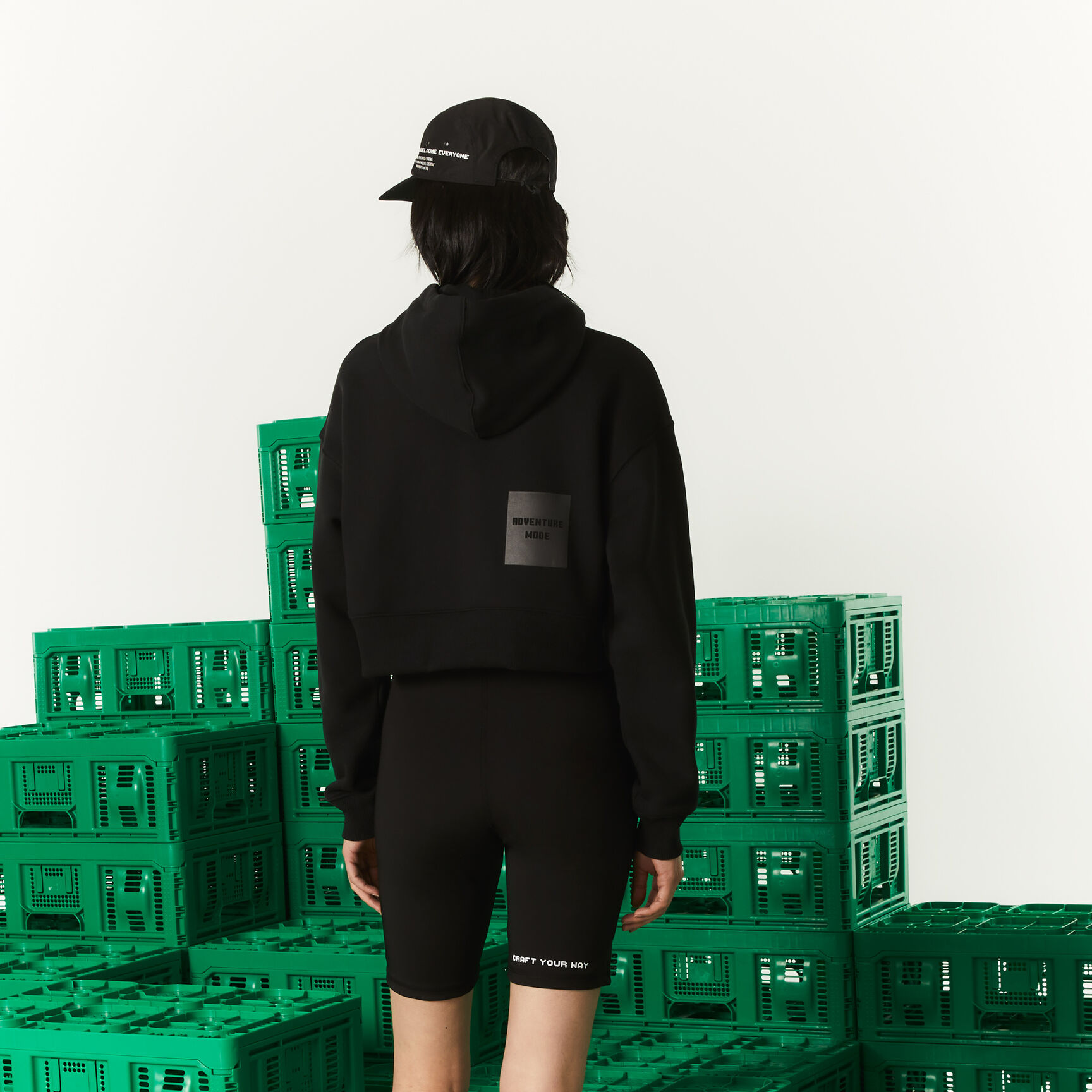 Women's Lacoste L!VE Collab Minecraft Oversized Fleece Hoodie