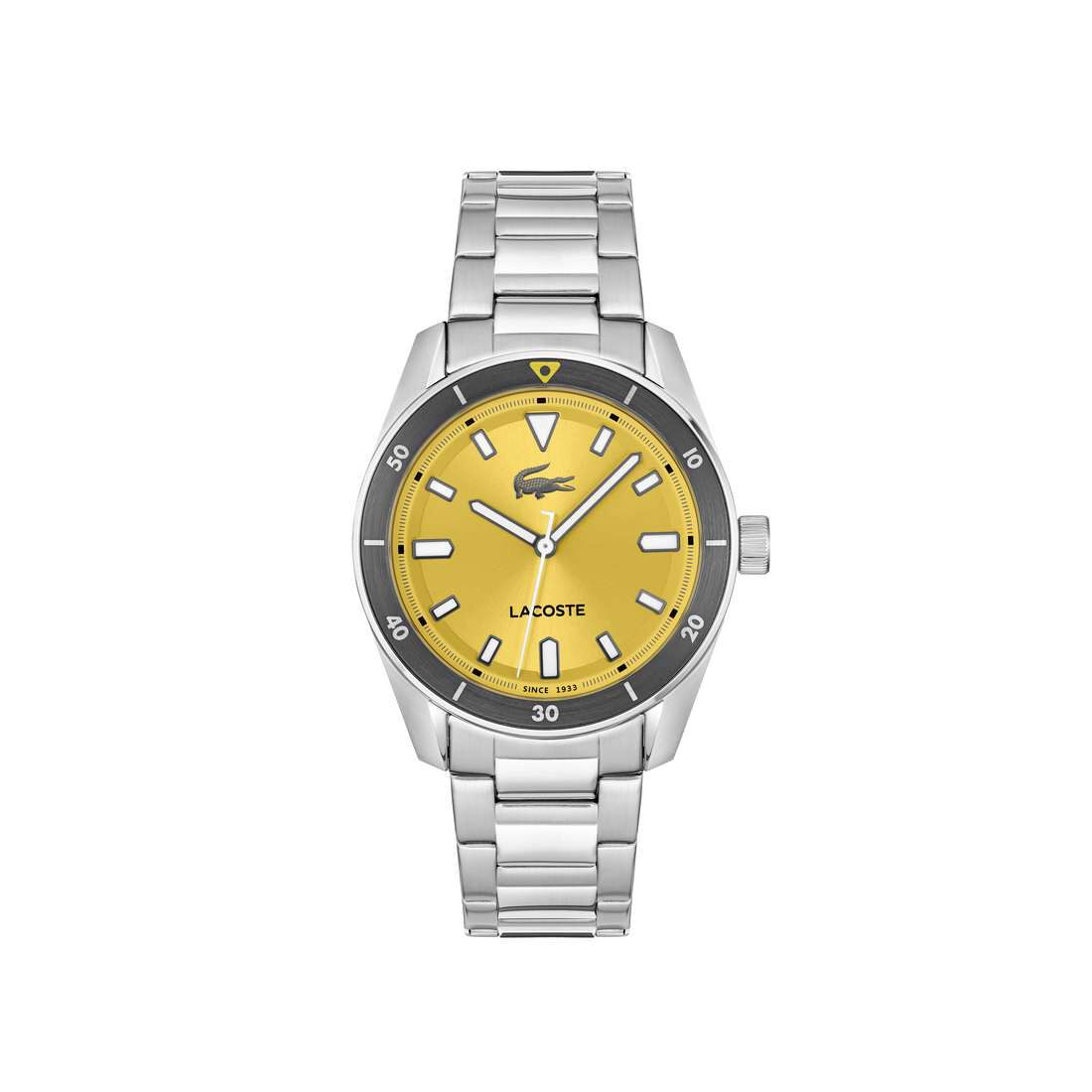 ساعة كوارتز رجالية من الفولاذ المقاوم للصدأ بثلاث عقارب