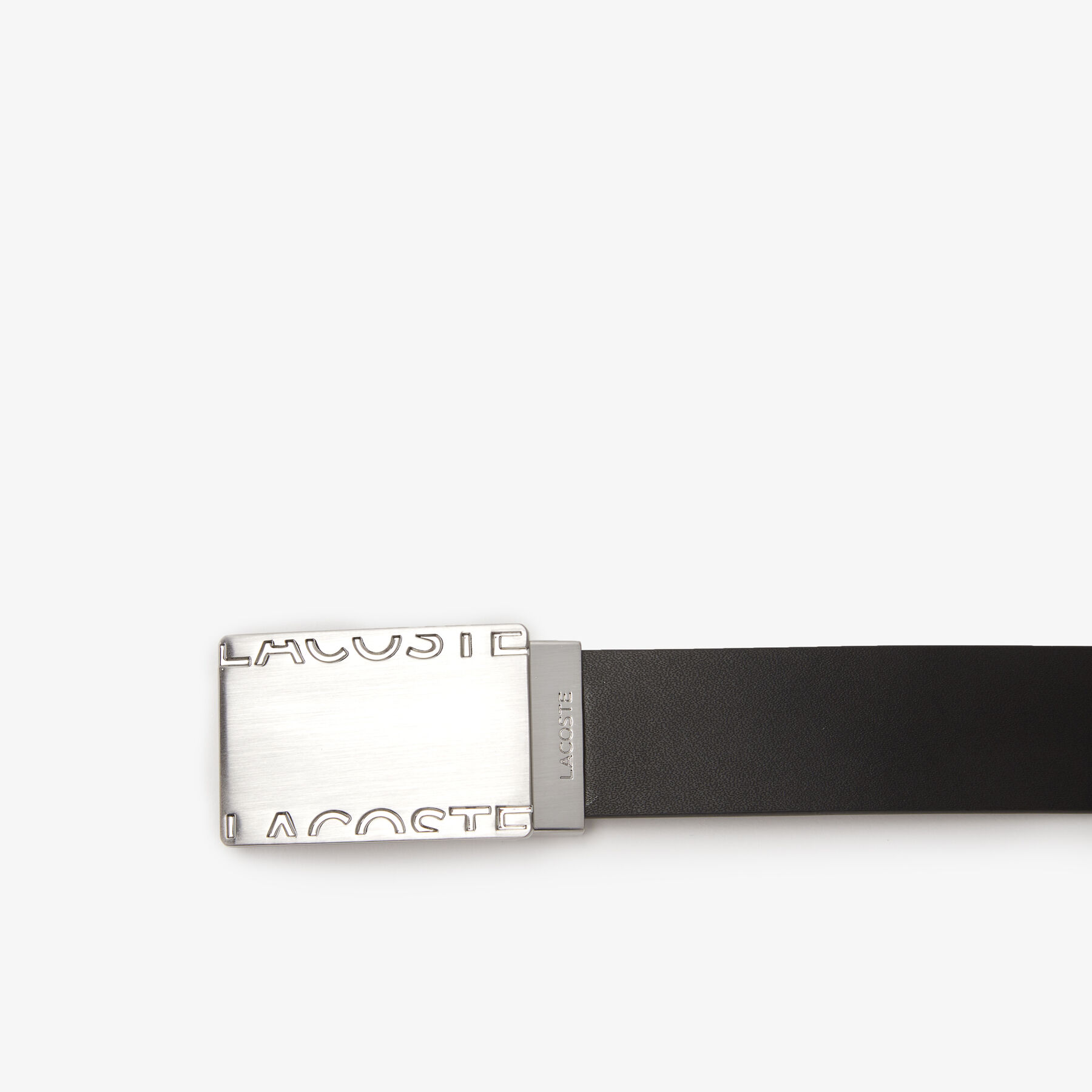 lacoste smooth leather belt and 2 buckle gift set