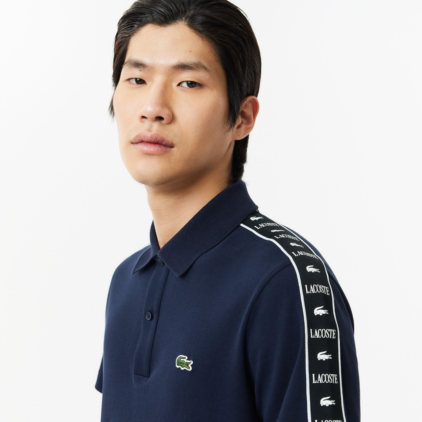 Contrast Stripe Pique Polo Shirt Contrast Stripe Pique Polo Shirt