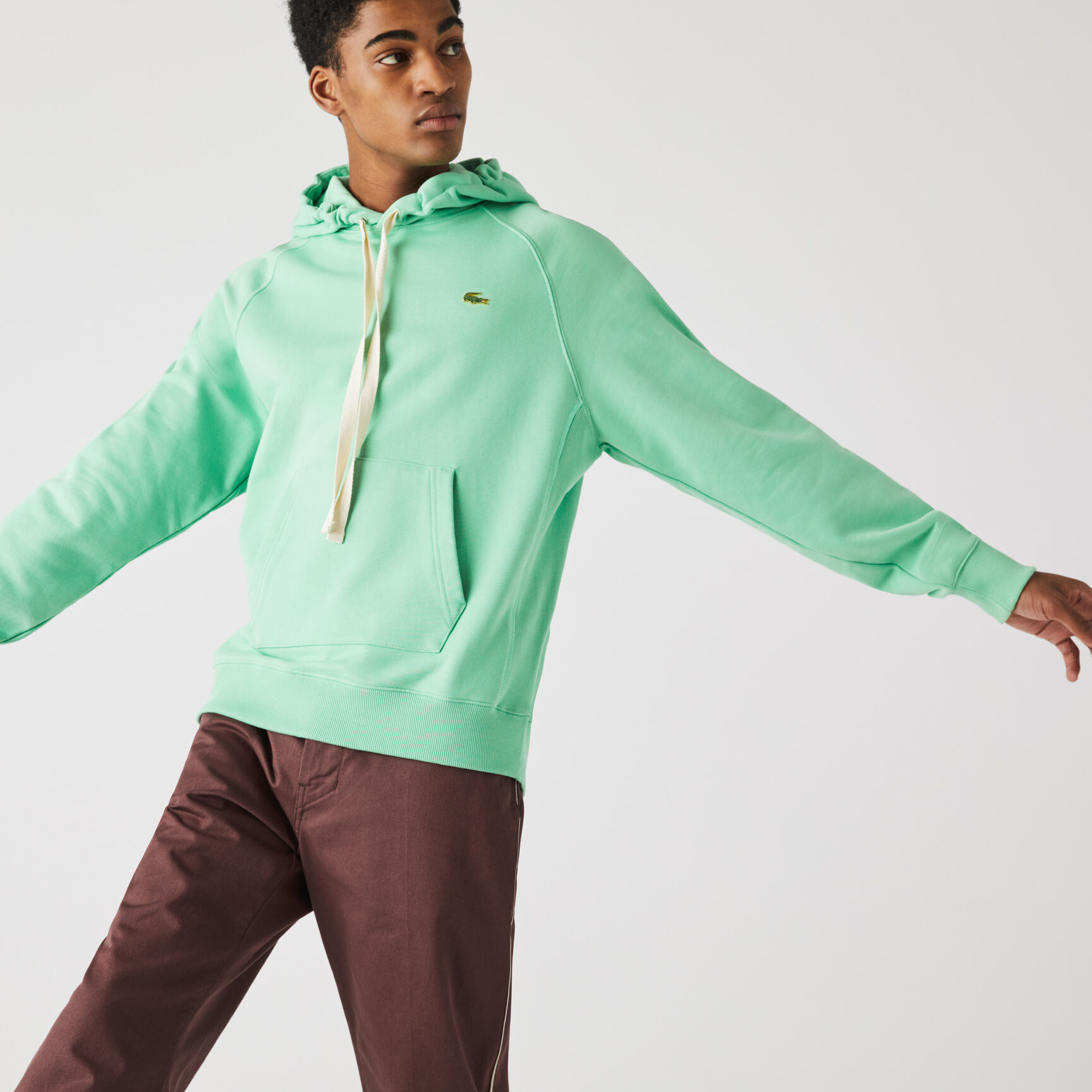 Unisex Lacoste LIVE Hooded Cotton Sweatshirt Unisex Lacoste LIVE Hooded Cotton Sweatshirt