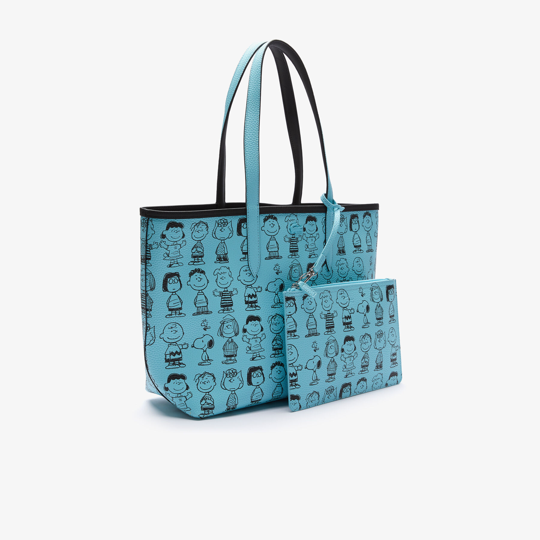 women s lacoste x peanuts zippered print pouch large shopper bag