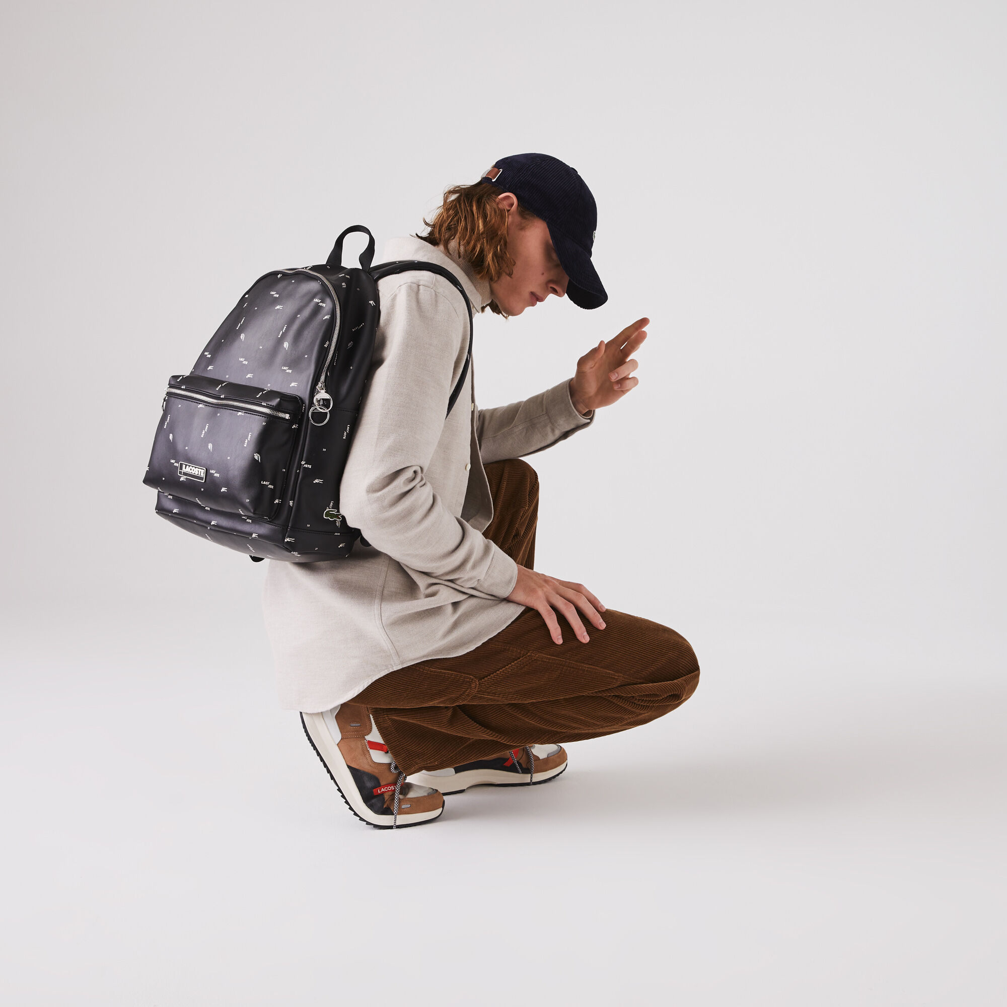 Men's LCST Printed Coated Canvas Backpack Men's LCST Printed Coated Canvas Backpack