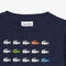 lacoste crocodile print cotton t shirt