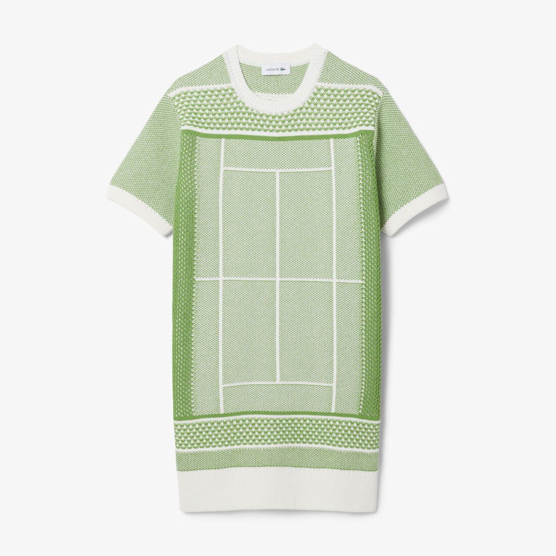Tennis Court Jacquard Sweater Dress