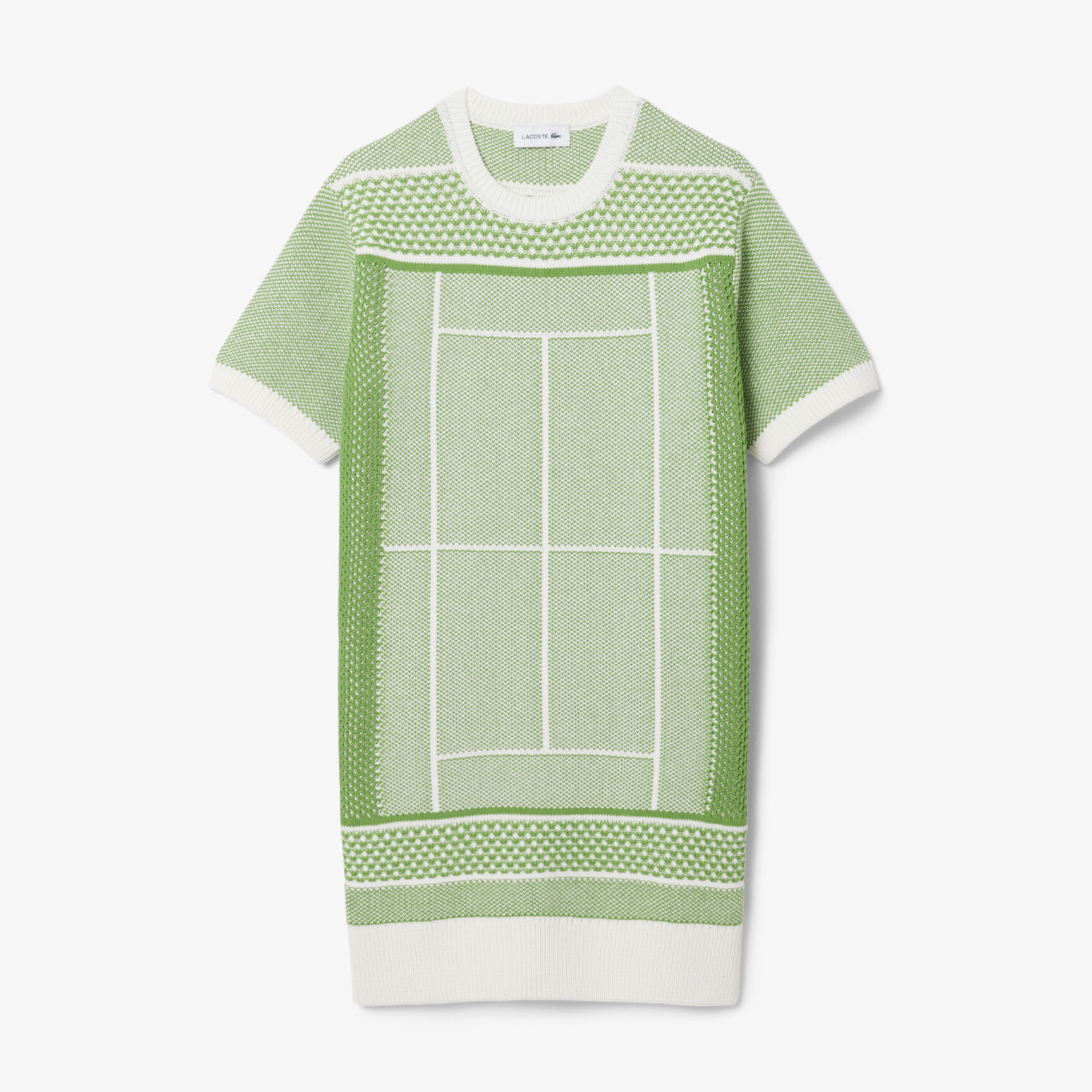 Tennis Court Jacquard Sweater Dress
