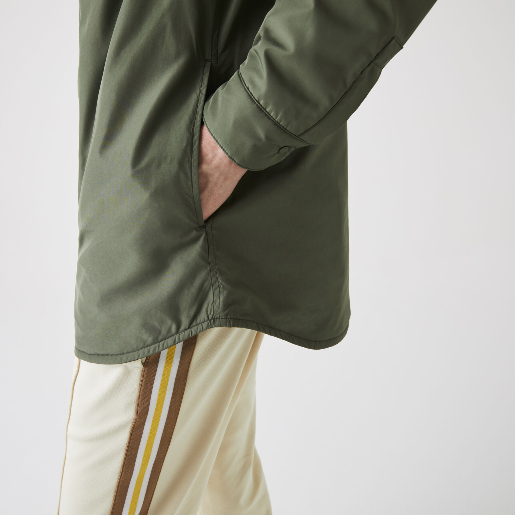 lacoste men s water resistant quilted overshirt