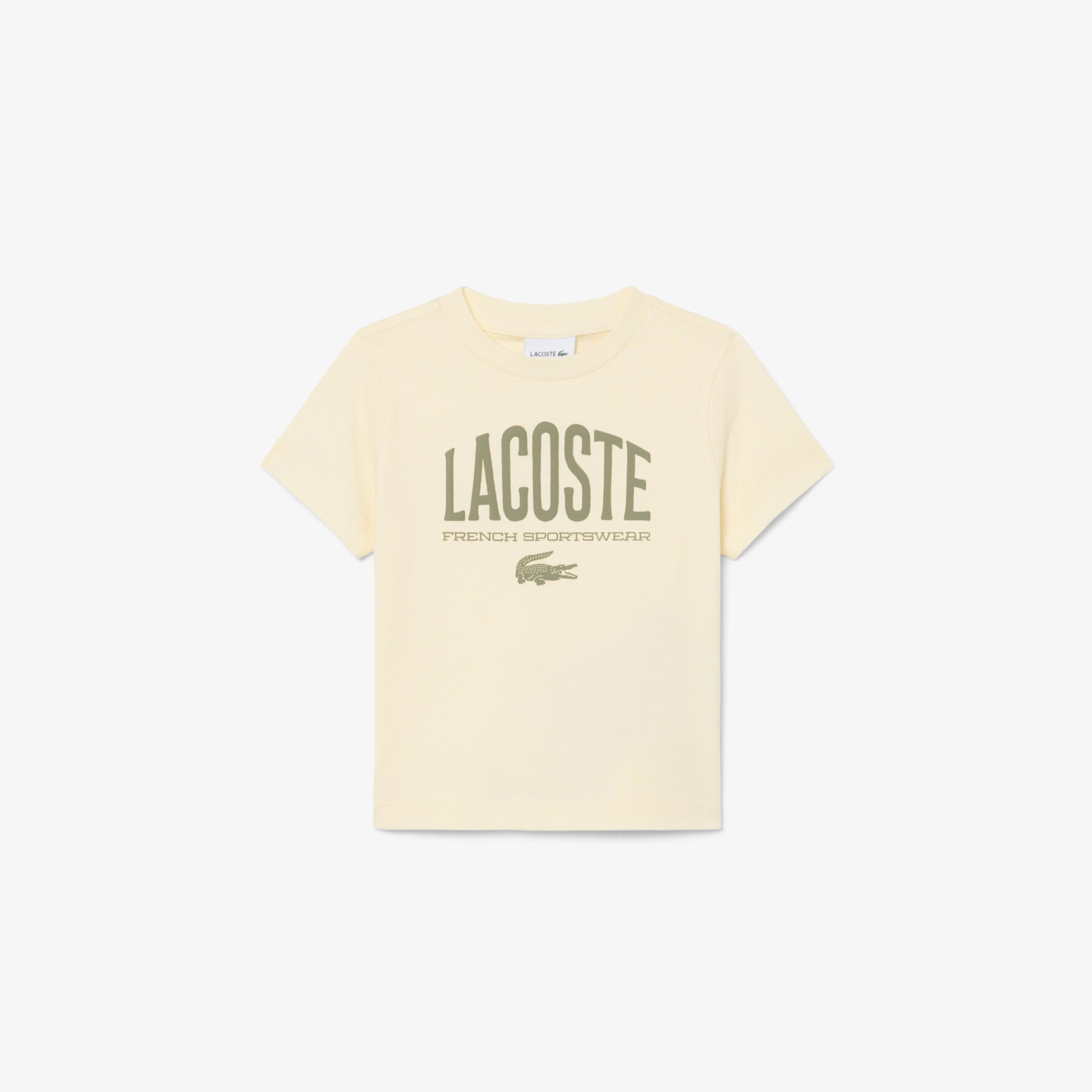 lacoste printed cotton t shirt