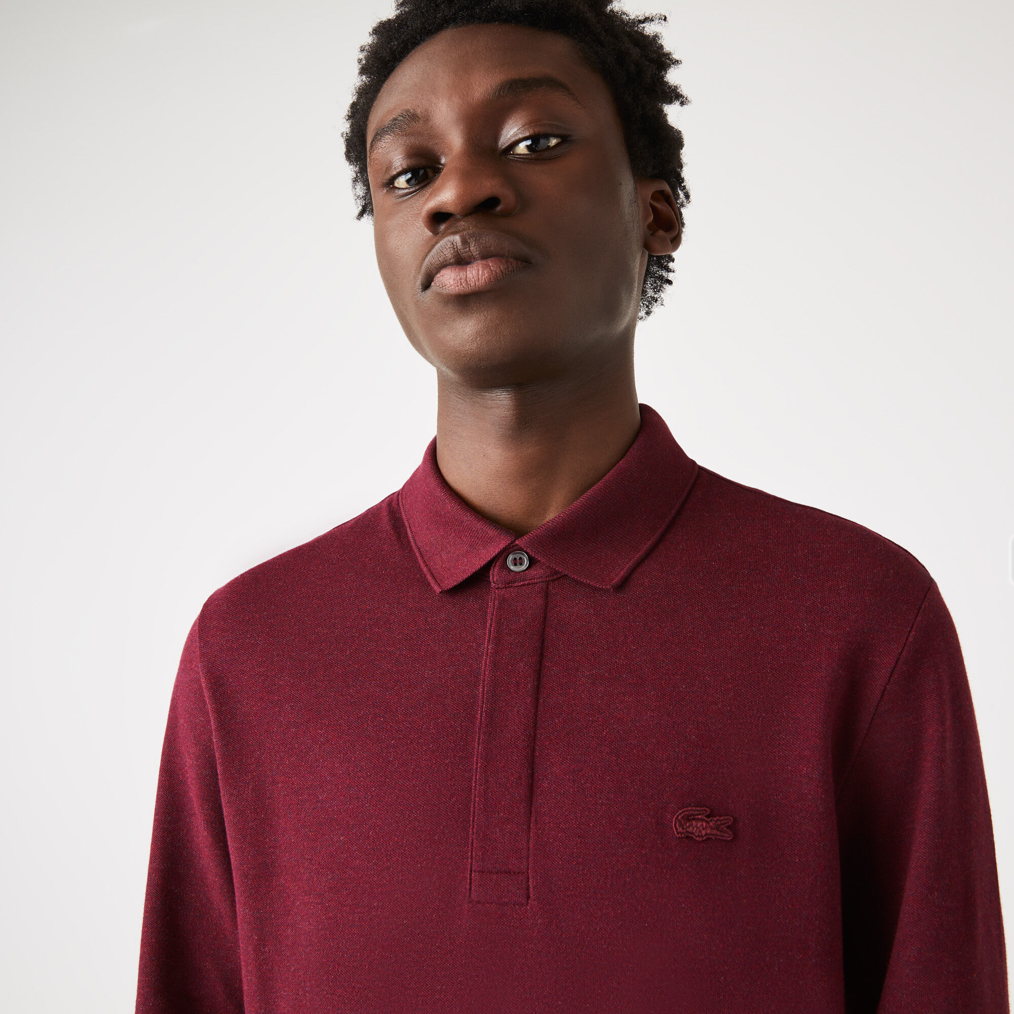 Burgundy lacoste polo shirt store